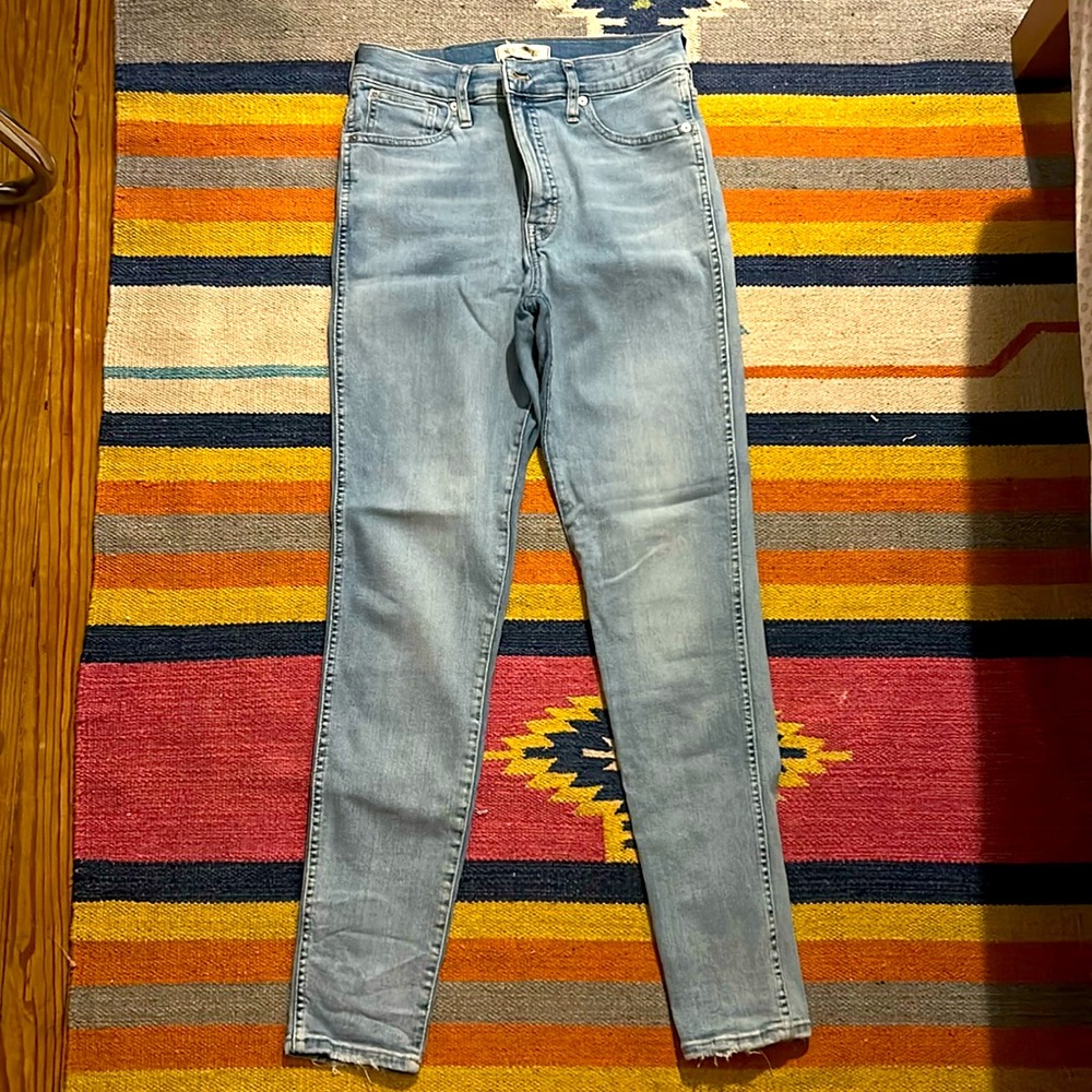 Madewell 10-inch skinny jeans, 28 Tall, lightly worn